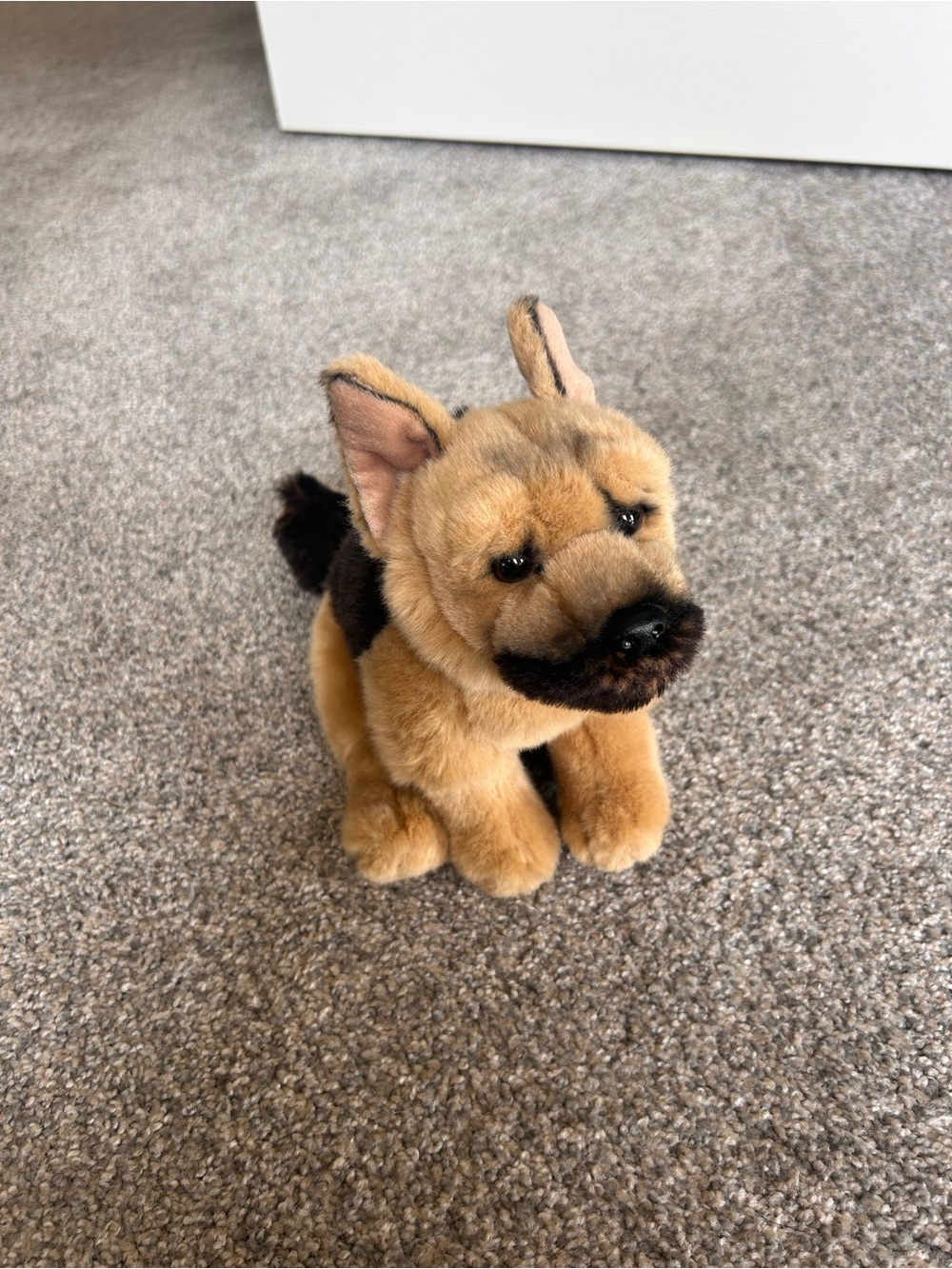 Plush German Shepherd Dog - Brown and Black - Living Nature
